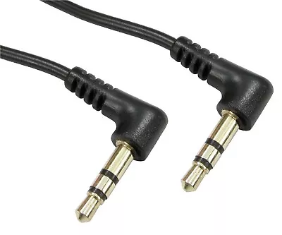 3.5mm Stereo Right Angled Jack To Jack Audio Aux Cable Mp3 1M 2M 3M 5M 10M Lot • £3.29