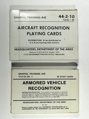 $21.96 • Buy US DoD Aircraft Recognition Playing Cards & Armored Vehicle Recog Cards MintCon