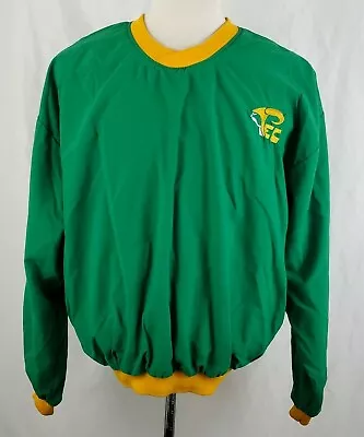 Vintage Warm Up Jacket Pecatonica High School (WI) Pullover Large Green Gold • $17.99