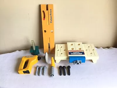 Vintage 1986 Fisher Price Power Workshop Plastic Tool Accessory Playset Toy • $24.99