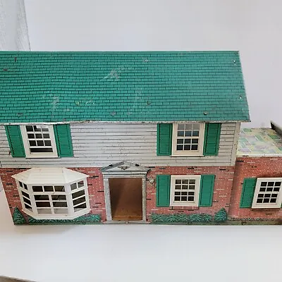 MARX Tin/Metal Litho Two Story Colonial Doll House Vintage MCM • $49.99