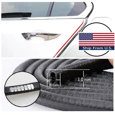 Black Car Door Boot Edge Protector Strip Trim 4M(13ft) U Shape Guard Seal Rubber • $14.86