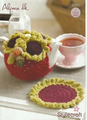 £3.85 • Buy Crochet Pattern To Make Tea Cosy & Tea Pot Mat Stylecraft DK 9099