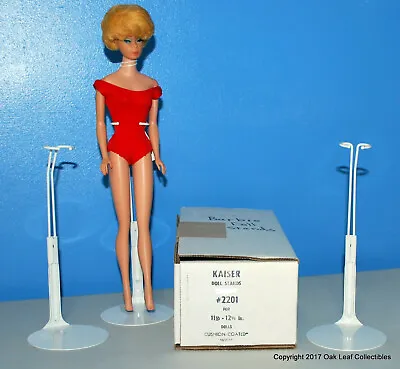 £15.57 • Buy 6 2201 Doll Stands WHITE 11.5-12.5  Barbie Kaiser Francie Midge Monster High NEW