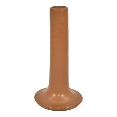 Marblehead Vintage Arts And Crafts Pottery Matte Brown Ceramic Bud Vase 105 • $425