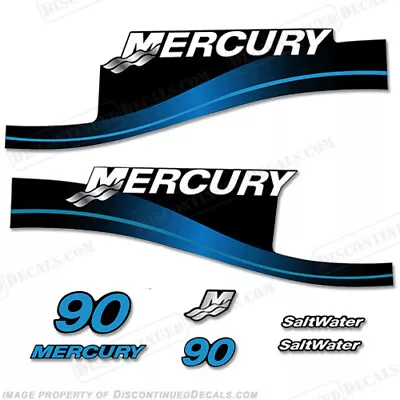 Fits Mercury 90hp Saltwater Series Decal Kit (Blue) • $94.95