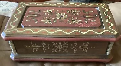 Vintage Wooden  Swiss  Reuge Music Jewelry Box Plays La Paloma • $20