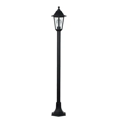 Victorian Style 1.2m Black IP44 Outdoor Garden Lamp Post Bollard Light LED Bulb • £18.99