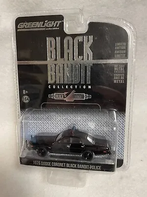 Greenlight Black Bandit  1976 Dodge Coronet Black Bandit Police Series 18   B#1 • $10.99