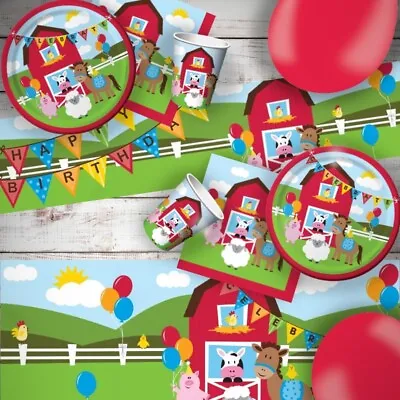 Farm Birthday Party Decorations Banner Balloons Tableware - Farm Themed Supplies • £4.20