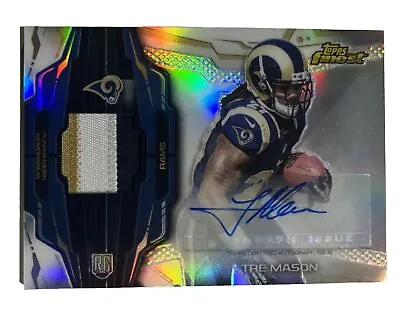 2014 Topps Finest Refractor Tre Mason Autograph 3 Color Patch Rookie! Rams! Nice • $2.99