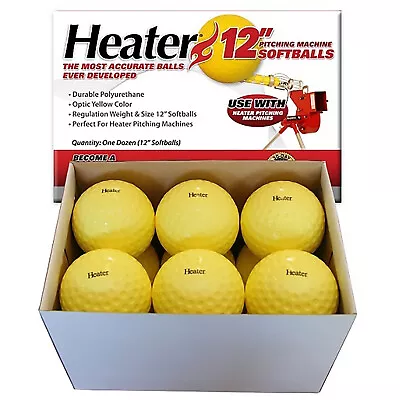 Heater Sports 12 Inch Dimpled Pitching Machine Softballs - 12 Pack • $44.99