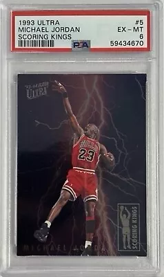 🔥🏀1993 Ultra Scoring Kings #5 Michael Jordan Bulls Hof Psa 6 🏀🔥 • $775