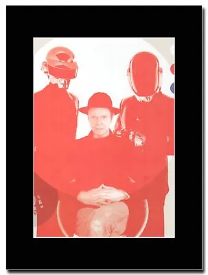 David Bowie & Daft Punk - All In Red - Matted Mounted Magazine Artwork • £16.99
