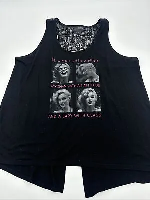 Marylin Monroe Tank Top Women 2X-Large Black Graphic Print…#4434 • $6