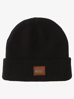 Quiksilver Brigade Black Beanie Winter Knitted Ski Cap Hat Brand New. • $35