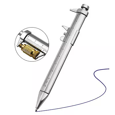 Vernier Caliper Ballpoint Pen 0-100mm Caliper Measuring Ruler With Refill • $7.87