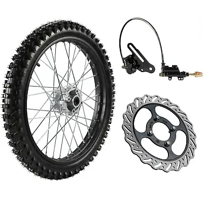 $195.99 • Buy 19  Rear Wheel 70/100-19 Tire Rim Disc Brake Pit Bike KX100 TTR125 CRF150 CR85