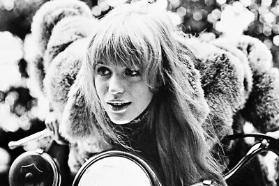 MARIANNE FAITHFULL STUNNING 24X36 B&W 24x36 Inch Poster GIRL ON A MOTORIBLE SEXY • $29.99