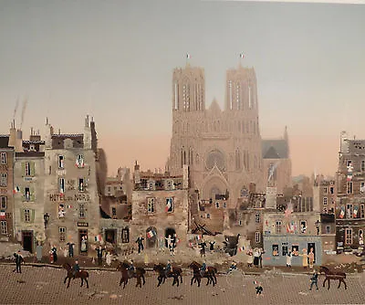 Michel Delacroix  La Cathedrale De Rheims  Lithograph  • $1200