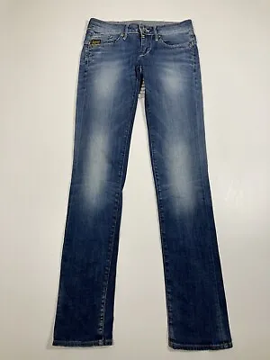 G-STAR RAW MIDGE STRAIGHT Jeans - W27 L36 - Blue - Great Condition- Women’s • £24.99