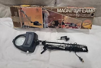 VINTAGE UL Multi-Purpose Magnifier Lamp MLS-401 E78751 Table Clamp **WORKS** • $68.99