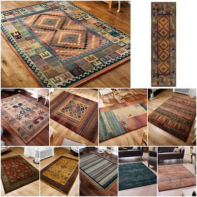 Small Extra Large Runner Antique Traditional Designer Heatset Multi Colour Rugs • £129.99