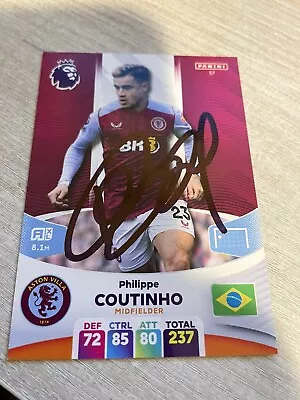 Match Attax 2023/24 Philippe Coutinho Aston Villa Signed. • £2.99