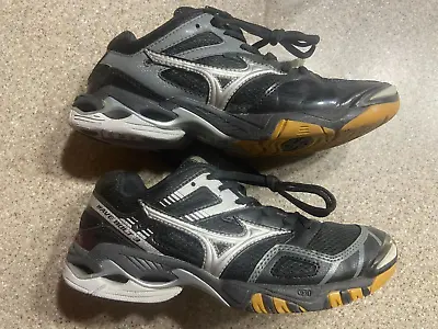 Mizuno Women's Wave Bolt 3 Black Gray Volleyball Shoes Sneakers Size 7 Silver  • $12