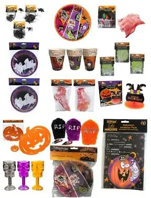 Halloween Table Decorations Party Props Plates Bowls Cups Spooky Party Decor • £2.99
