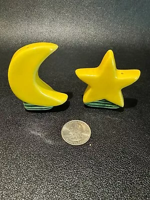 Yellow Moon And Star Salt And Pepper Shakers • $6.40