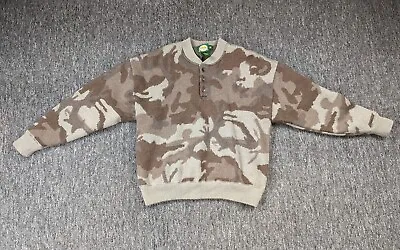 Cabela's Wool Windshear Waterfowler Camo Sweater Outfitter XL • $149.95