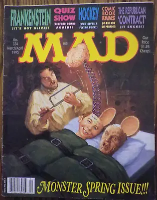 MAD Magazine #334 - March 1995 - Frankenstein Cover - EC Comics - VERY NICE Look • $3.96