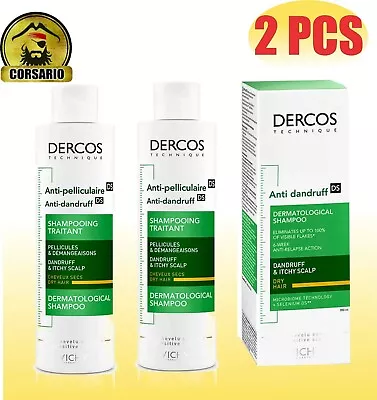 Vichy Dercos Anti-dandruff Shampoo For Dry Hair X 200 Ml-pack X2 • $119