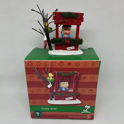 Dept 56 Peanuts Village Lucy PSYCHIATIC Help 5 Cents Booth (809005) Woodstock • $17.99