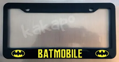 BATMOBILE Glossy Black License Plate Frame Batman Fans • $11.99