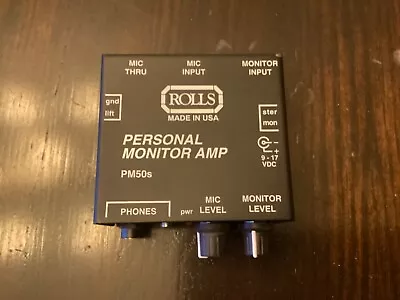 Rolls PM50S Monitor Amplifier -PM50s- Black • $10