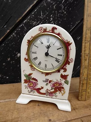 Ceramic Masons Mandalay Red Mantel Clock .Battery Movement .Masons Red Mandalay • £12.99