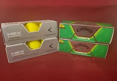 12 Callaway HX BITE & HEX CHROME  Golf Balls New Dozen  • $18.73