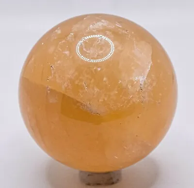 2.2  245g Orange Calcite Sphere Polished Translucent Crystal Mineral Ball China • £22.35