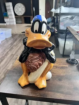 Vintage Daffy Duck Baseball Theme Cookie Jar 1993 Warner Bros Original 13 “ • $36