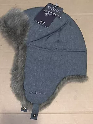 Eddie Bauer Superior Down Trapper Hat L/XL. Brand New! Charcoal Gray Fur  New • $10