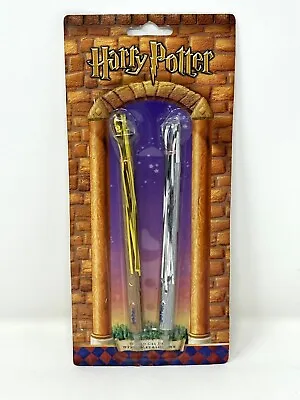 Harry Potter Wand Gel Pens With Metallic Ink - 2001 - New On Card • $6.48