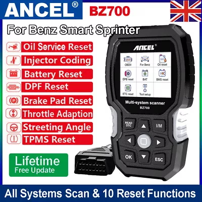 $97.63 • Buy OBD2 Scanner For Mercedes-Benz Car All Systems Diagnostic Tool EPB Oil BAT ABS