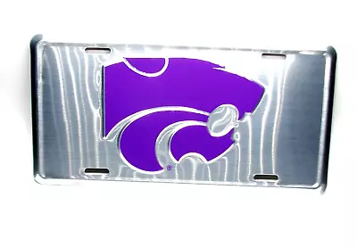 Kansas State Wildcats 3d Embossed Metal Car Novelty License Plate Auto Tag • $14.98
