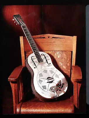 Large Format 4x 5  Color Transparency Of A  Vintage National Resonator Guitar. • $14.99