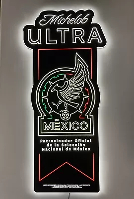 🌟Michelob Ultra Led Mexico MNT Soccer Bar Sign Beer Light With Edge Lit Effect • $340