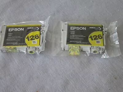 Lot Of Two (2) Genuine Epson 124 Yellow Ink Cartridges Expired  • $8.99