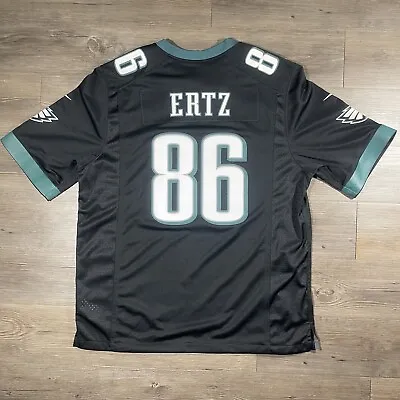 Nike Jersey Philadelphia Eagles Zach Ertz #86 Black Short Sleeve Men's Size XL • $43.25