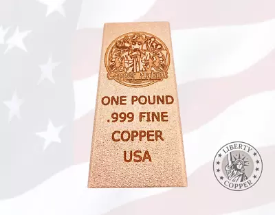 1 Pound Lb (16 Oz) Copper Mutant 1 Pound Copper Bullion Bar .999 Fine Flat Ingot • $19.99